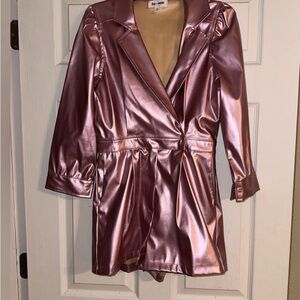 Women's Pink Metallic romper